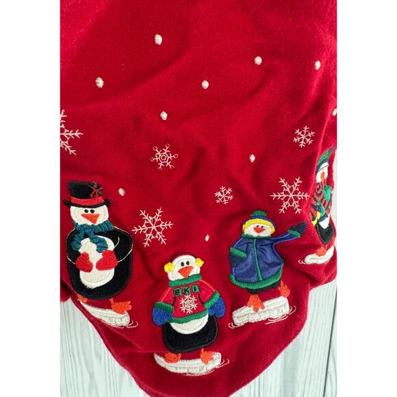 VTG Karen Scott Women’s Red Snowman Snowflake Christmas Vest Size Large - Picture 2 of 7